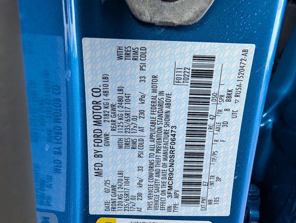 New 2025 Ford Bronco Sport Outer Banks w/ Sasquatch Outer Banks Package image 54