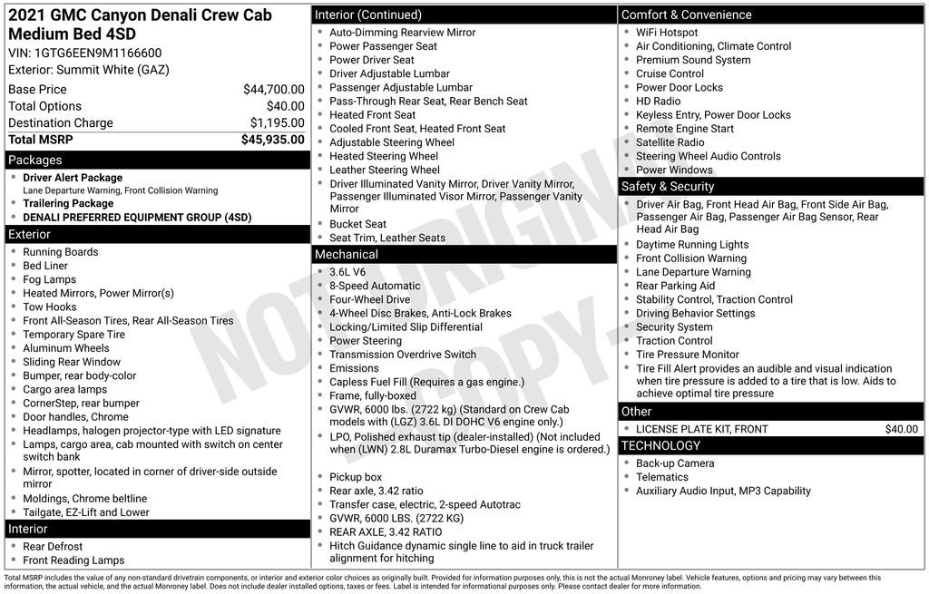 Used 2021 GMC Canyon Denali AWD/4WD image 8