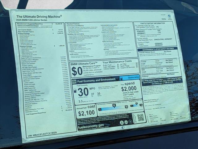 New 2026 BMW 530i xDrive w/ M Sport Package image 18