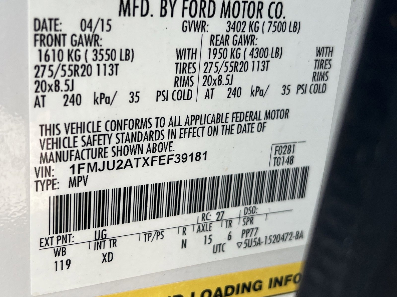 Used 2015 Ford Expedition Limited w/ Equipment Group 301A image 37