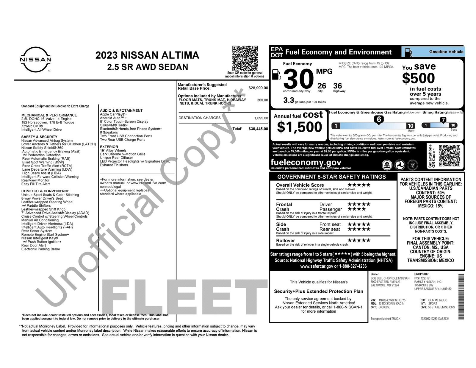 Used 2023 Nissan Altima 2.5 SR AWD/4WD image 11