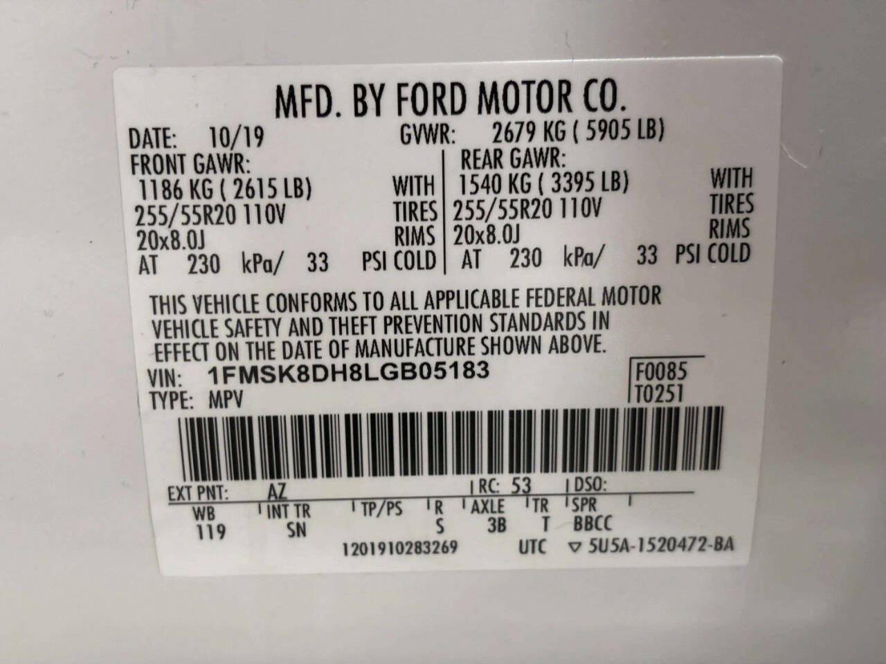 Used 2020 Ford Explorer XLT w/ Equipment Group 202A AWD/4WD image 38
