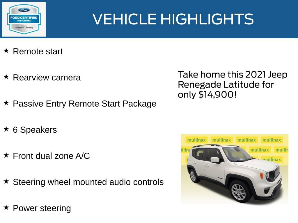 Used 2021 Jeep Renegade Latitude FWD image 23