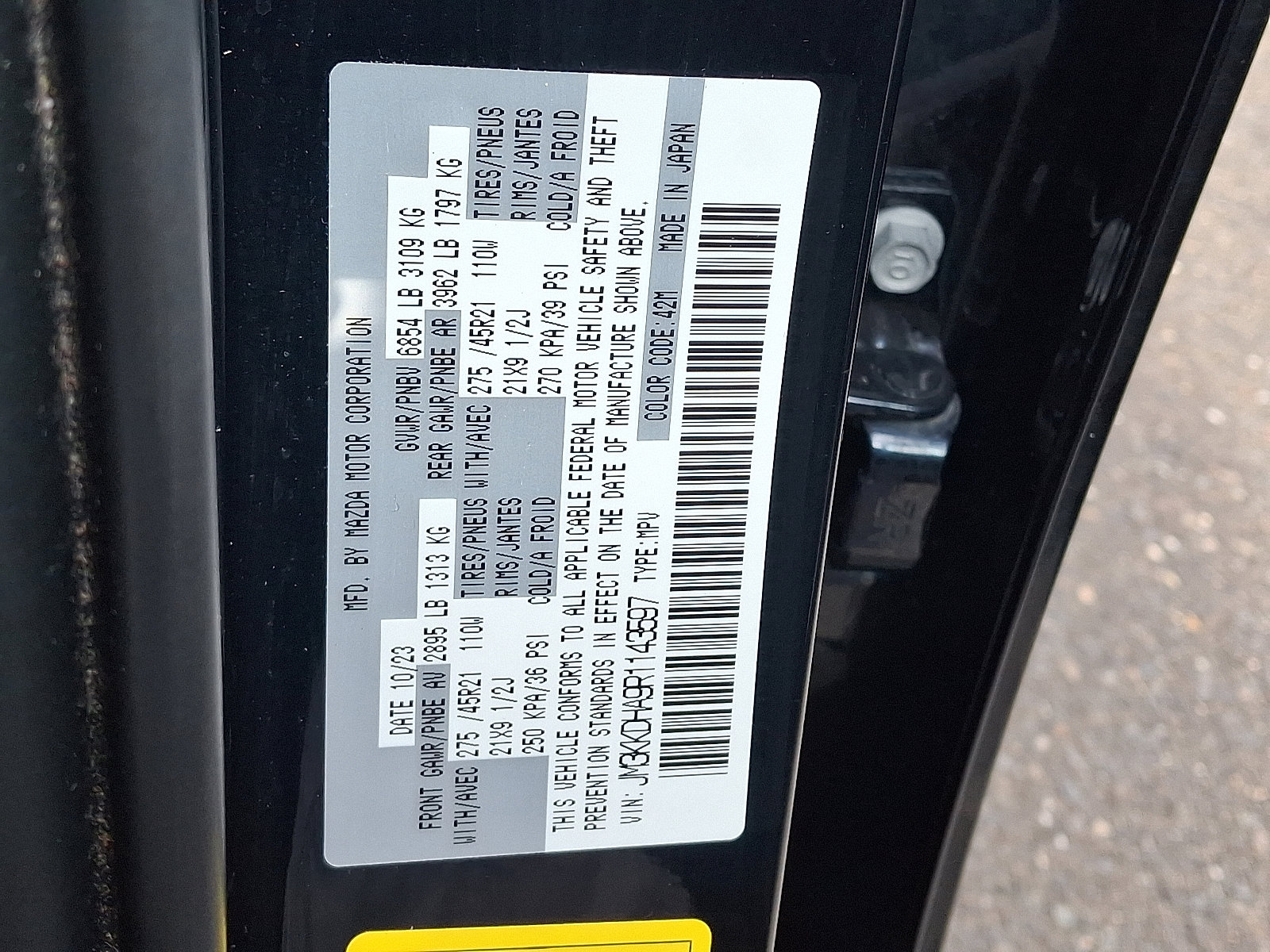 Certified 2024 MAZDA CX-90 Plug-In Hybrid w/ Premium Pkg image 31