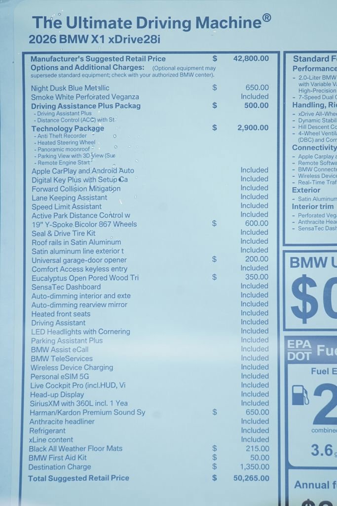 New 2026 BMW X1 xDrive28i w/ Technology Package image 9