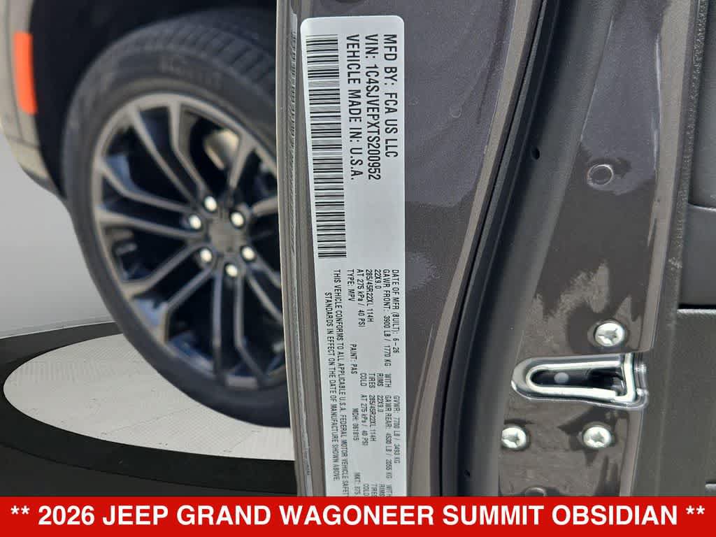 New 2026 Jeep Grand Wagoneer Summit w/ Premium Group III AWD/4WD image 36
