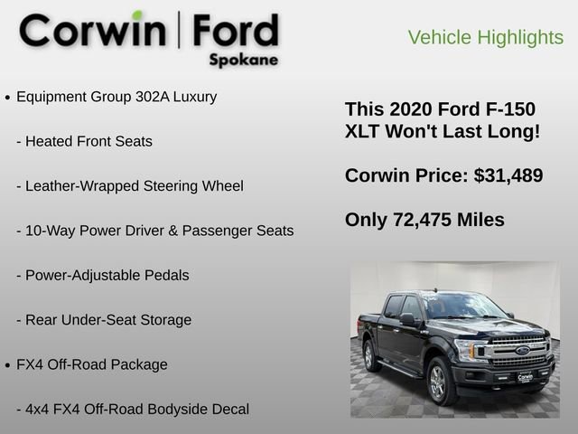 Used 2020 Ford F150 XLT w/ Equipment Group 302A Luxury AWD/4WD image 12