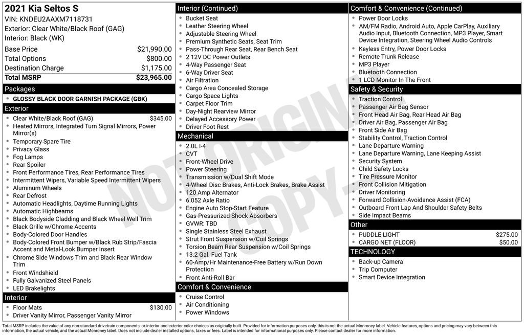 Used 2021 Kia Seltos S image 15