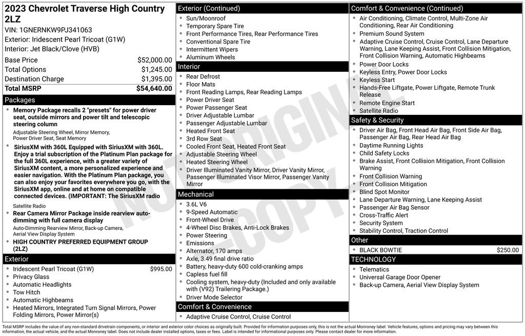 Used 2023 Chevrolet Traverse High Country FWD image 32