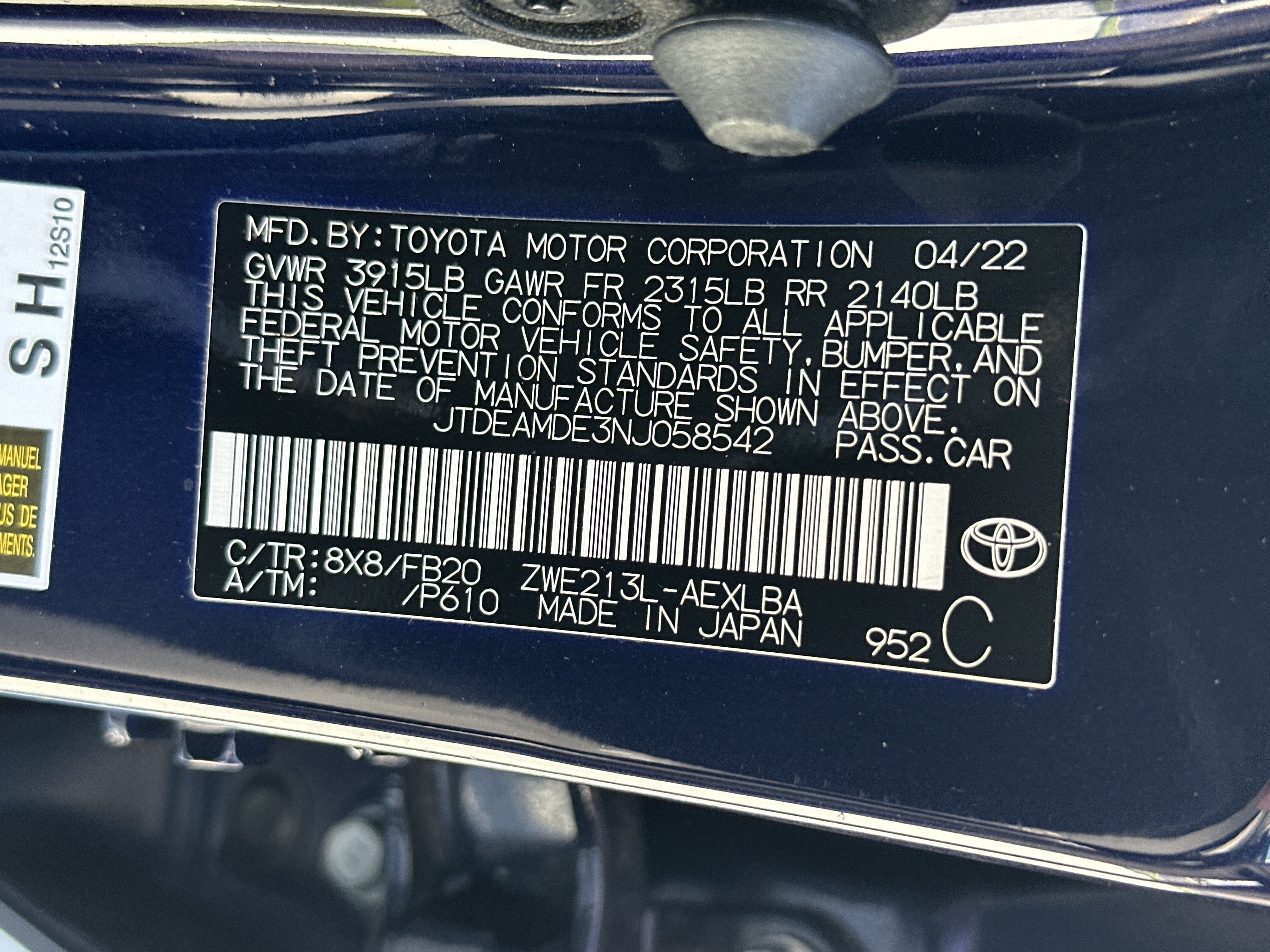 Certified 2022 Toyota Corolla LE FWD image 35