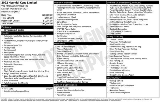 Used 2022 Hyundai Kona Limited image 24