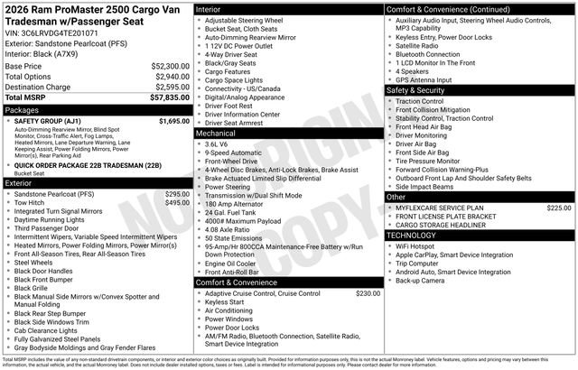 New 2026 RAM ProMaster 2500 w/ Safety Group FWD image 38