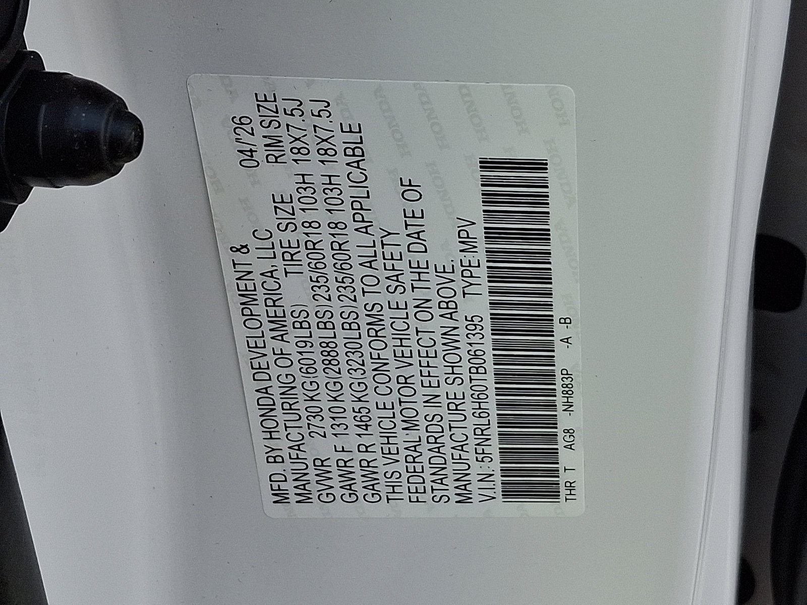 New 2026 Honda Odyssey EX-L image 10