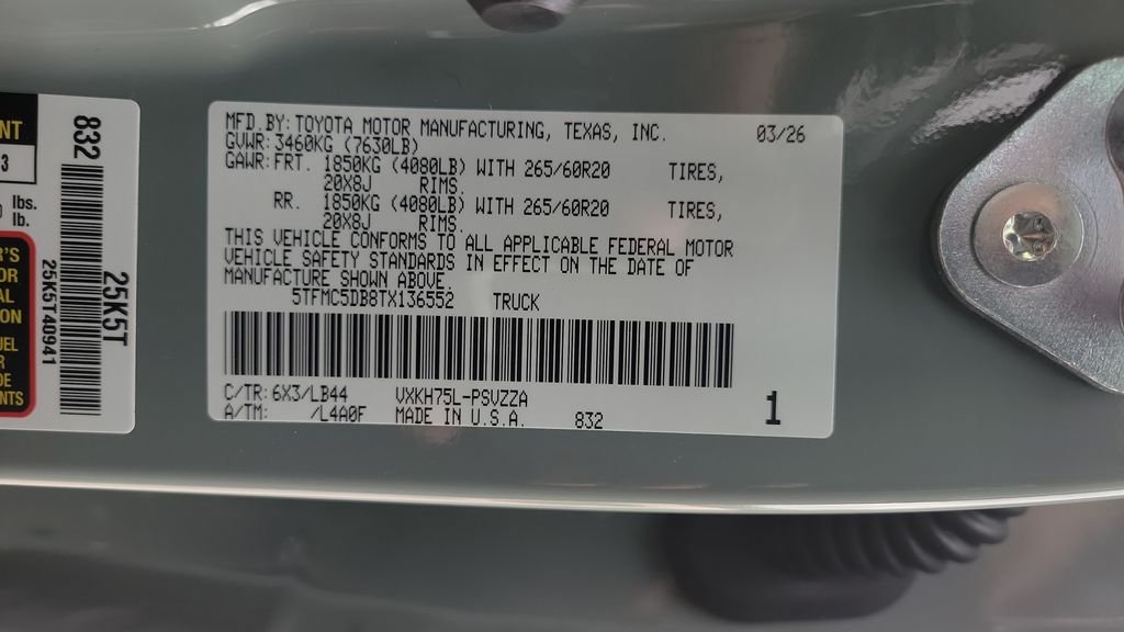 New 2026 Toyota Tundra 1794 Edition AWD/4WD image 25