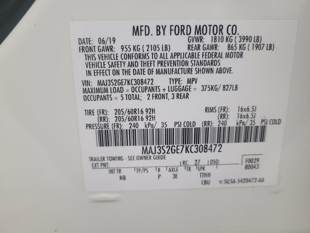 Used 2019 Ford EcoSport SE FWD image 33