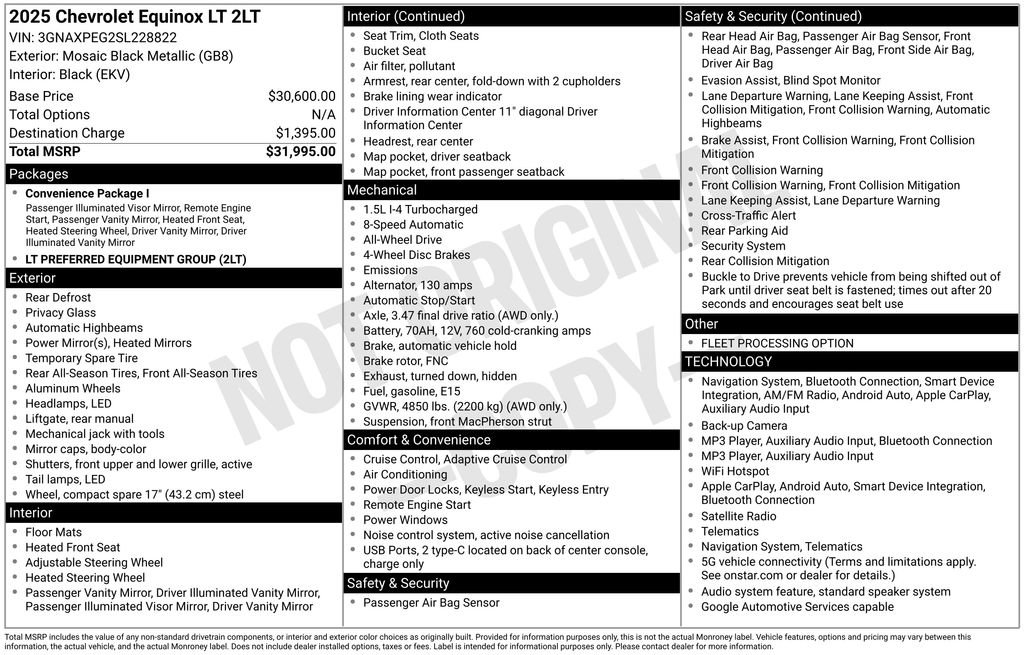 Used 2025 Chevrolet Equinox LT AWD/4WD image 6