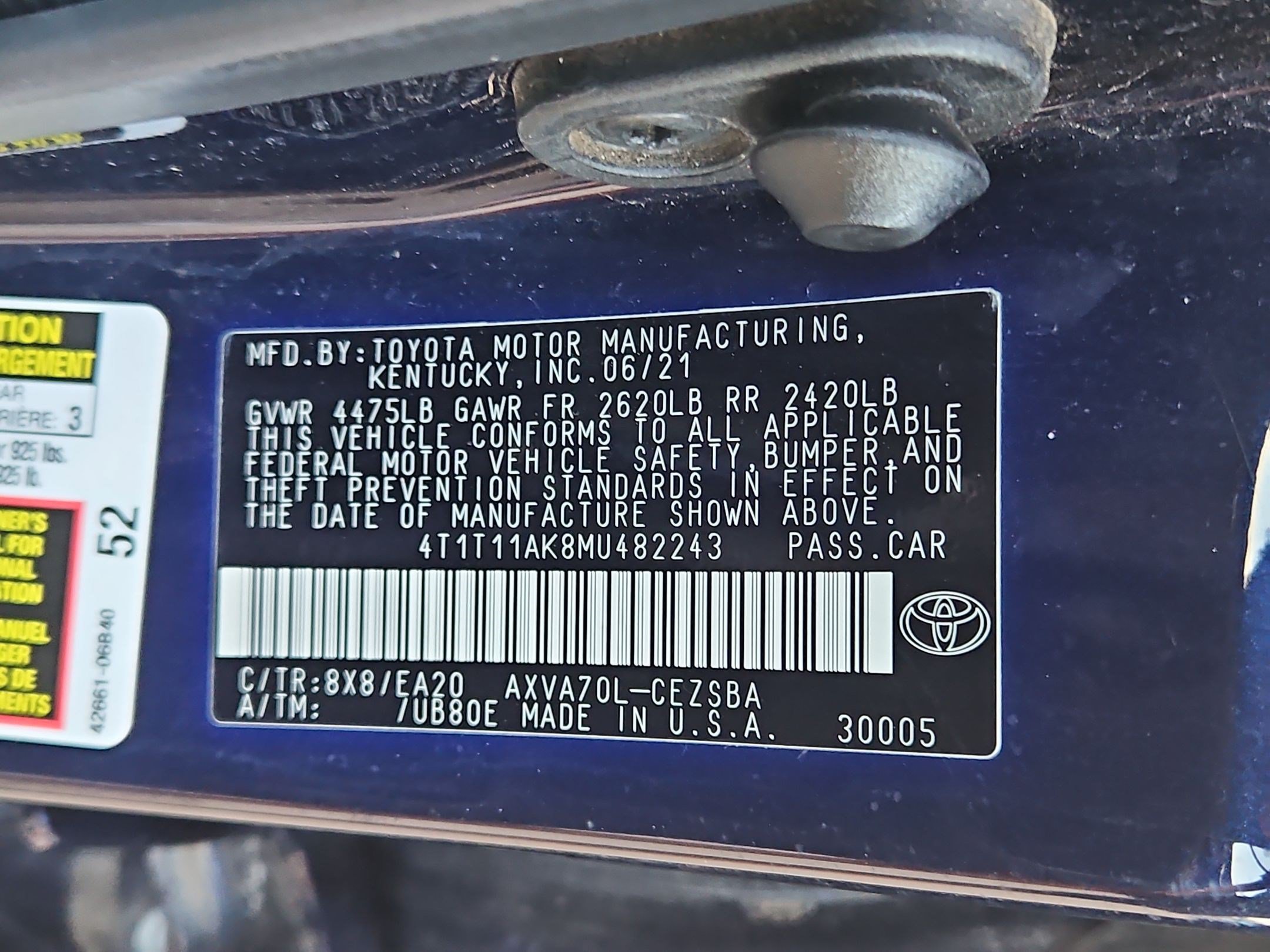 Used 2021 Toyota Camry SE w/ Convenience Package FWD image 33