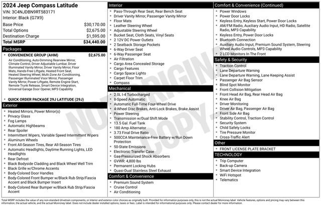 Used 2024 Jeep Compass Latitude w/ Convenience Group image 44