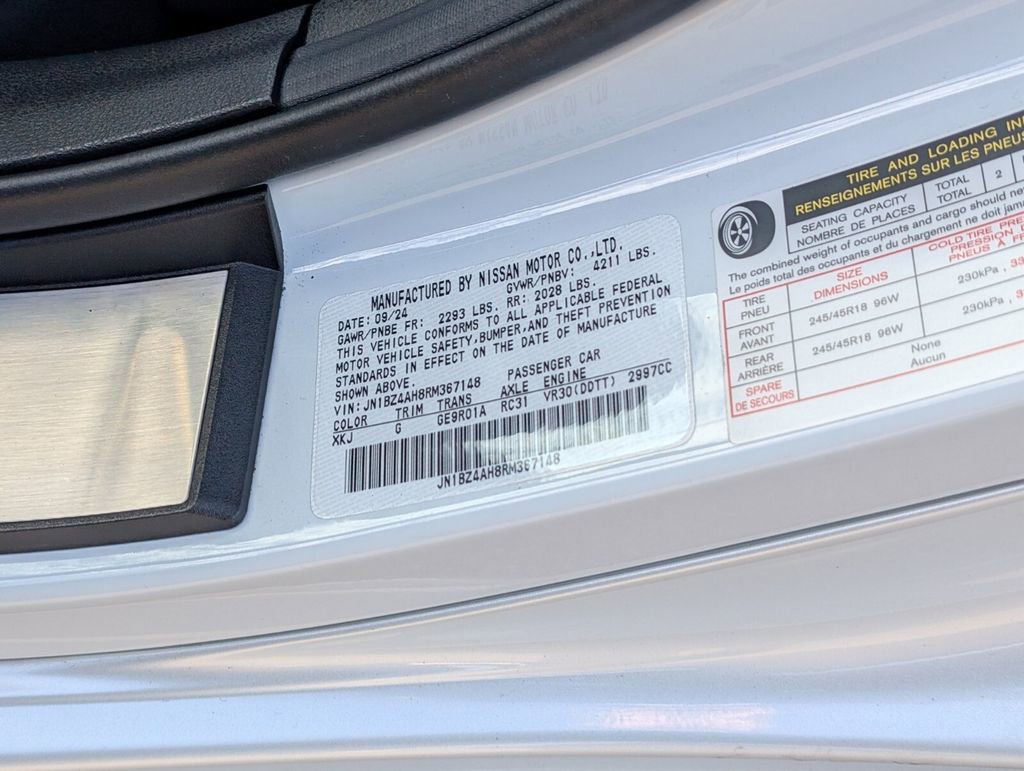 Certified 2024 Nissan Z Sport w/ Floor Mat Package image 18