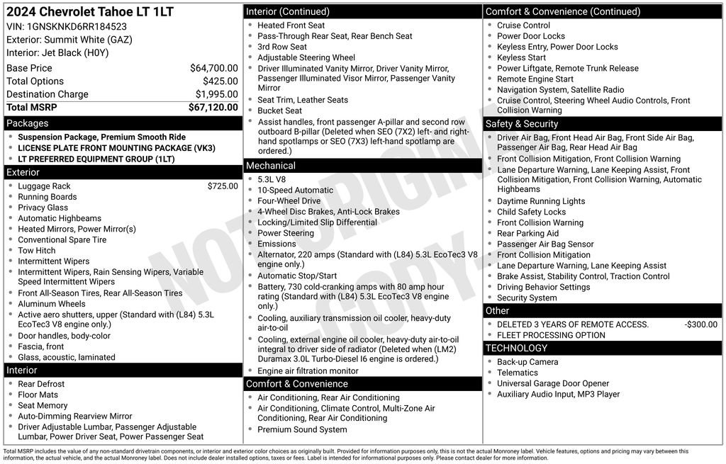 Used 2024 Chevrolet Tahoe LT AWD/4WD image 6