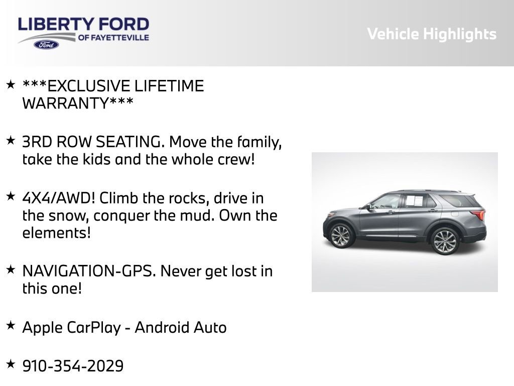 Used 2025 Ford Explorer Platinum w/ Ultimate Package image 5