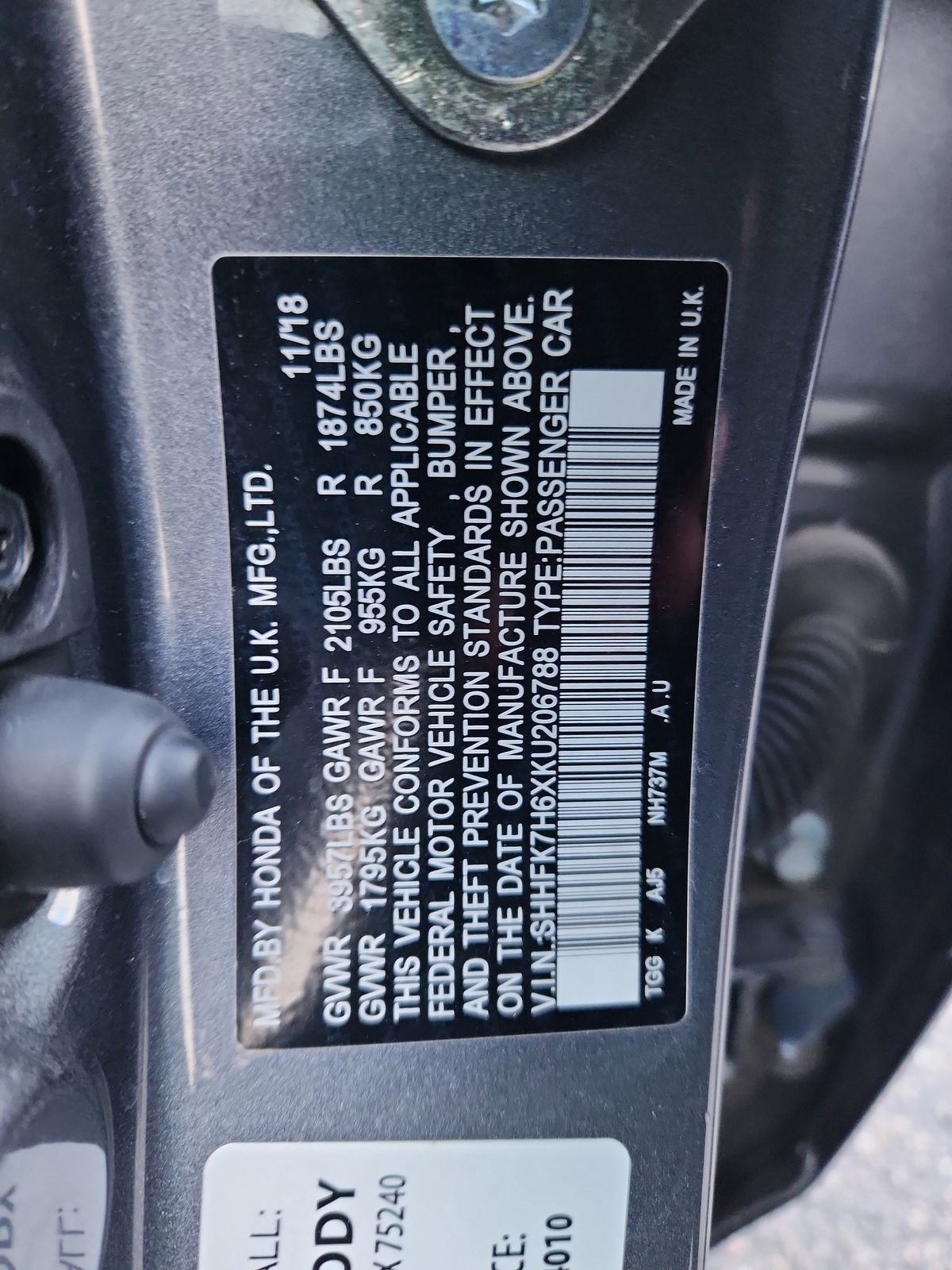 Used 2019 Honda Civic EX image 19