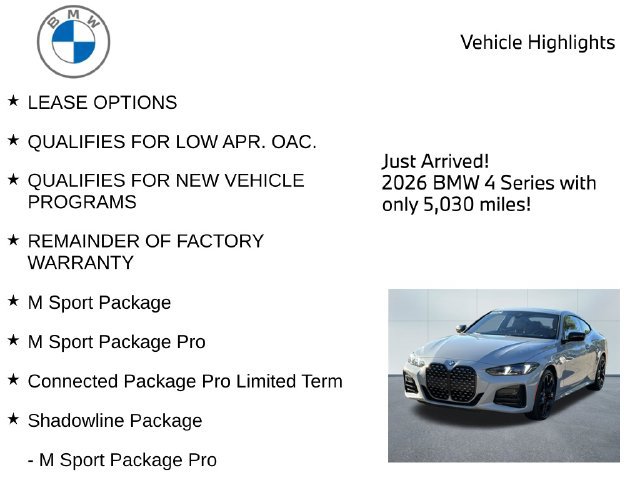 Used 2026 BMW 430i xDrive Coupe w/ M Sport Package AWD/4WD image 9