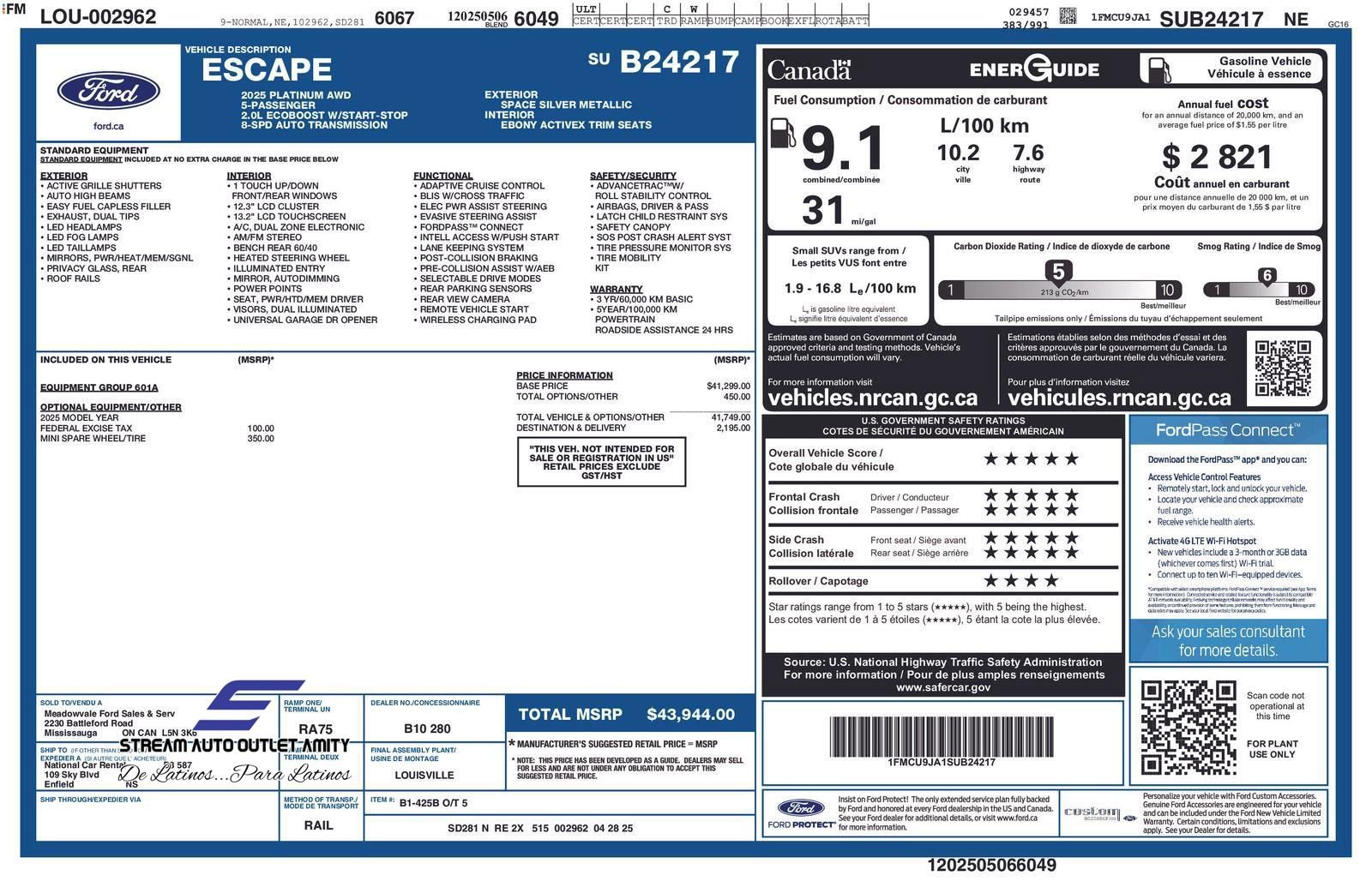 Used 2025 Ford Escape Platinum image 37
