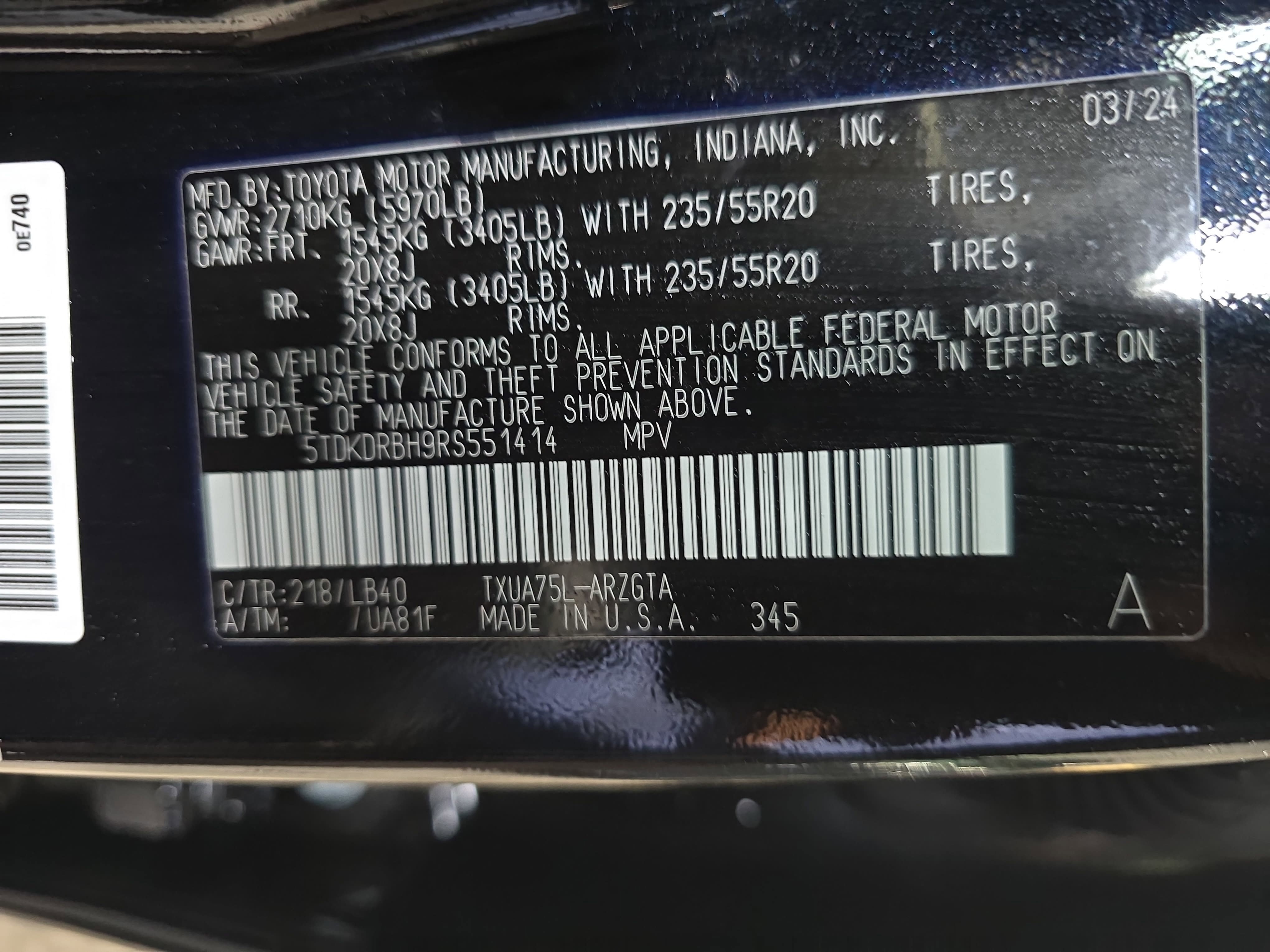 Used 2024 Toyota Highlander Limited AWD/4WD image 38