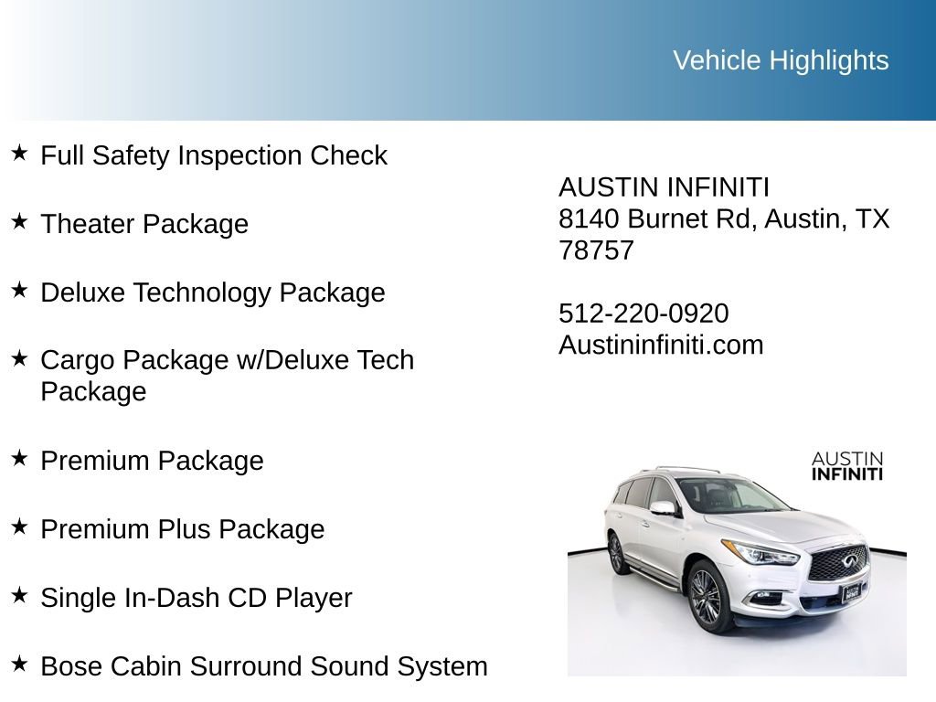 Used 2017 INFINITI QX60 FWD w/ Deluxe Technology Package image 10