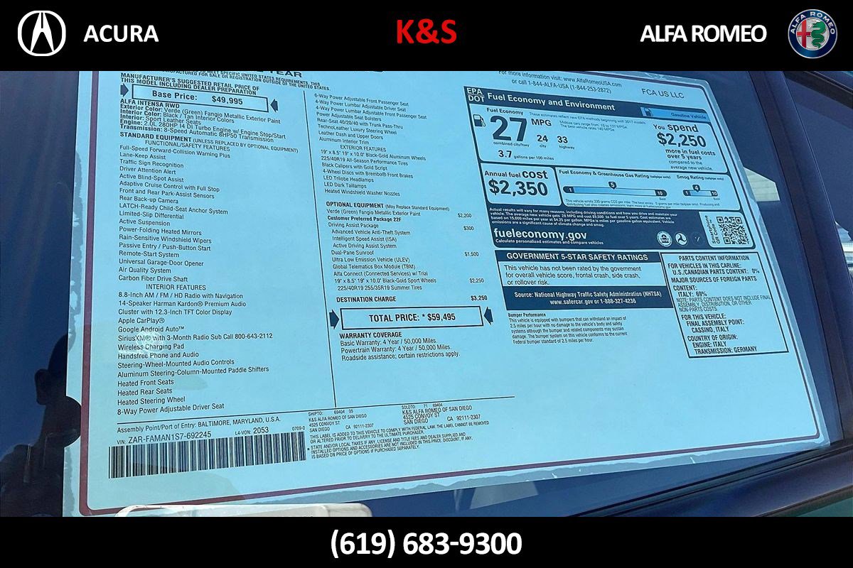 New 2025 Alfa Romeo Giulia w/ Driving Assist Package image 14