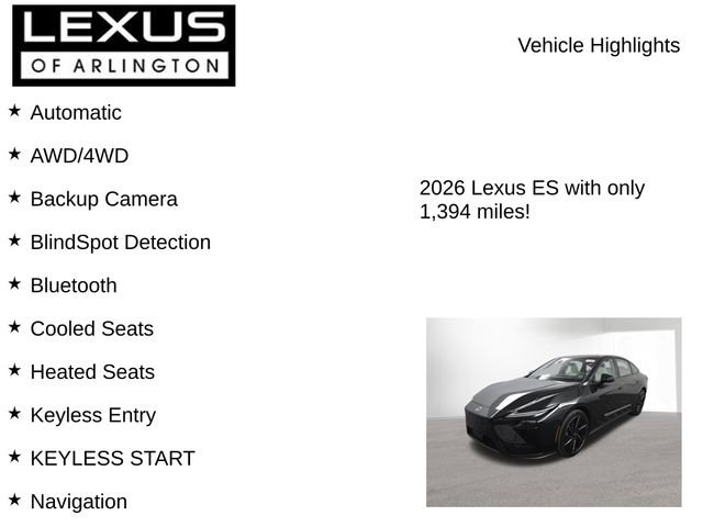 Used 2026 Lexus ES 500e AWD/4WD image 7