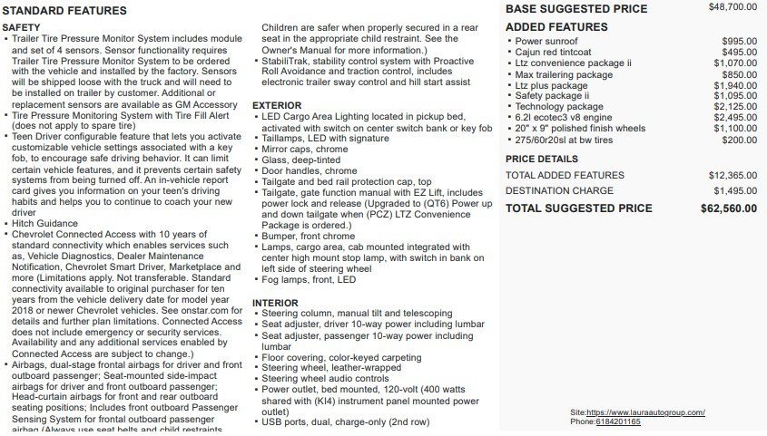 Used 2019 Chevrolet Silverado 1500 LTZ w/ LTZ Plus Package image 2