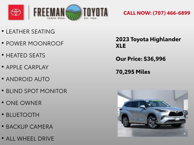 Used 2023 Toyota Highlander XLE AWD/4WD image 5