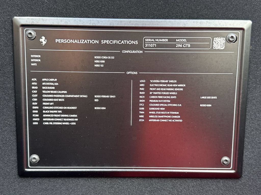 Certified 2024 Ferrari 296 GTB RWD image 25