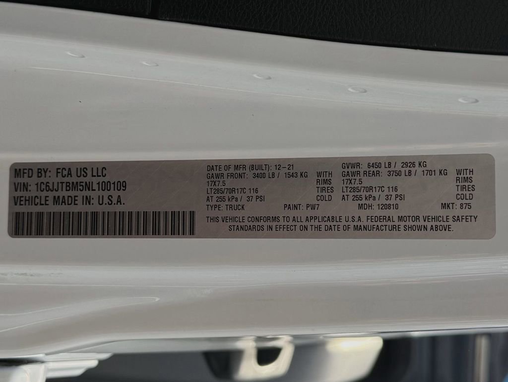 Used 2022 Jeep Gladiator Rubicon w/ Cold Weather Group image 34