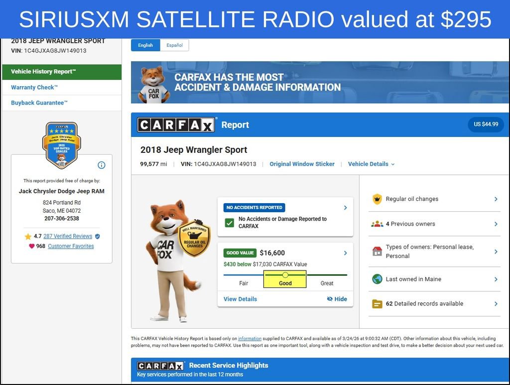 Used 2018 Jeep Wrangler Sport image 8