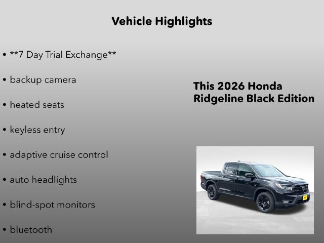 New 2026 Honda Ridgeline Black Edition image 5