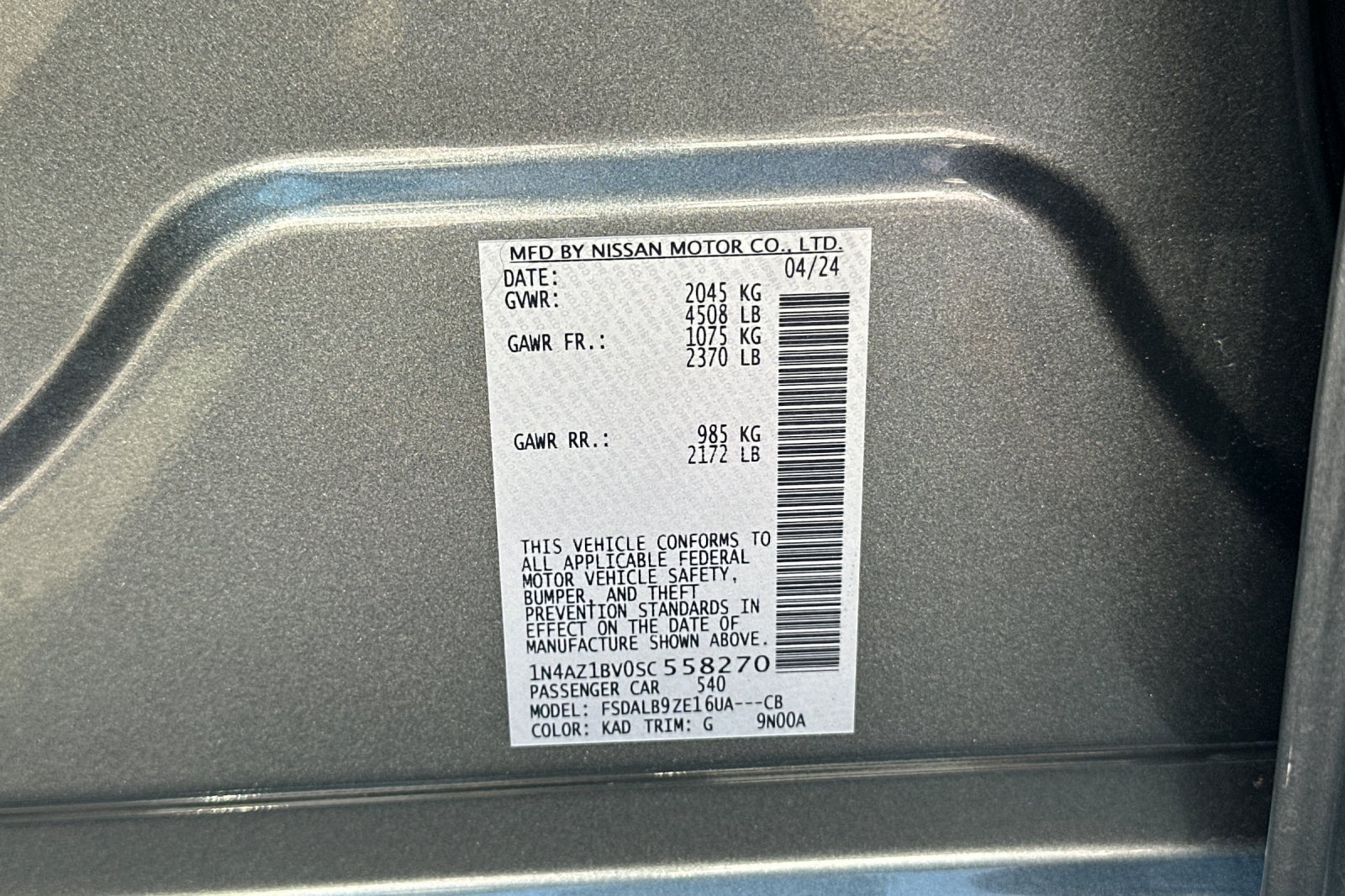 Certified 2025 Nissan Leaf S FWD image 34