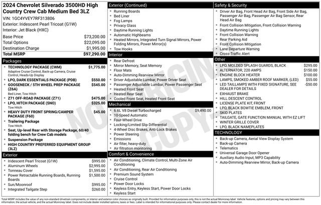 Used 2024 Chevrolet Silverado 3500 High Country w/ Technology Package image 40