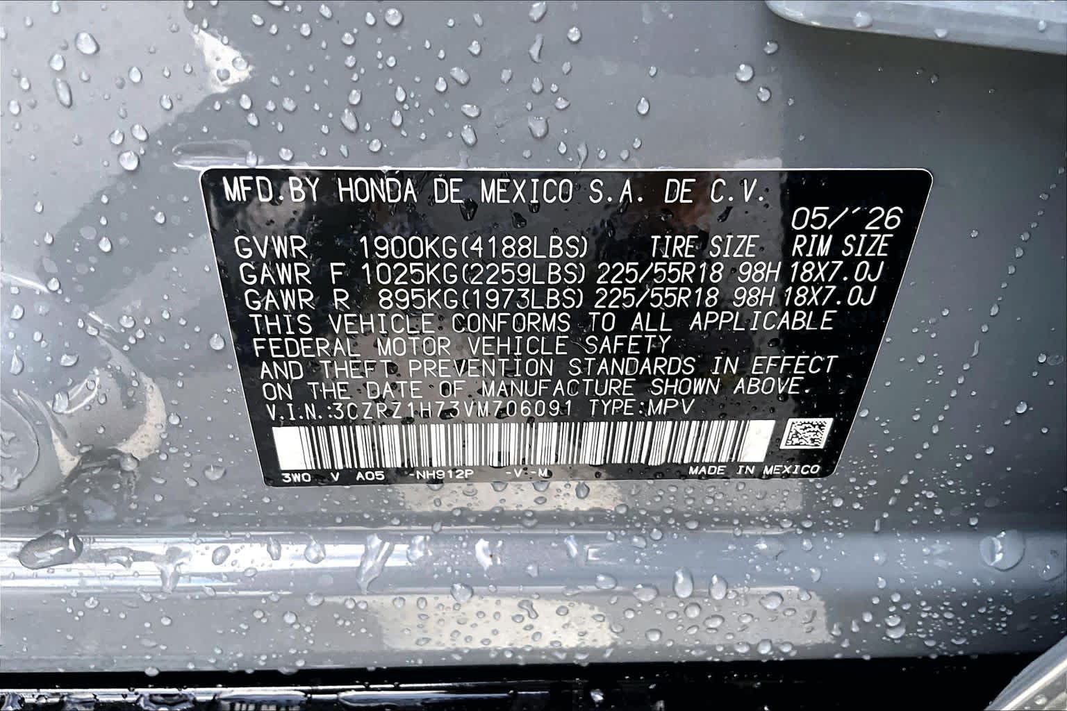 New 2027 Honda HR-V EX-L image 14