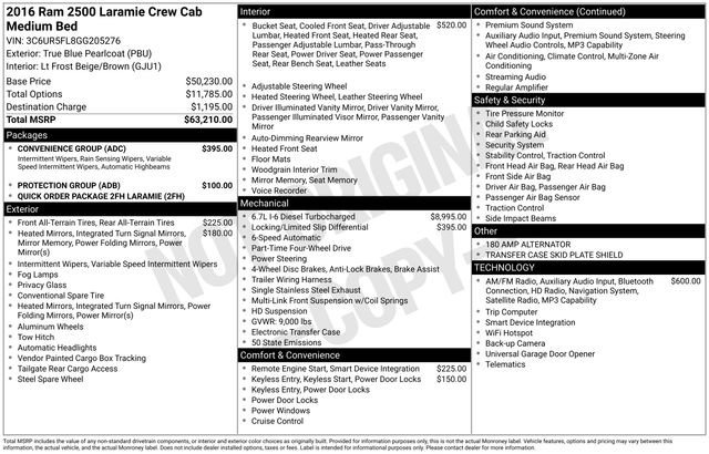 Used 2016 RAM 2500 Laramie w/ Convenience Group image 32