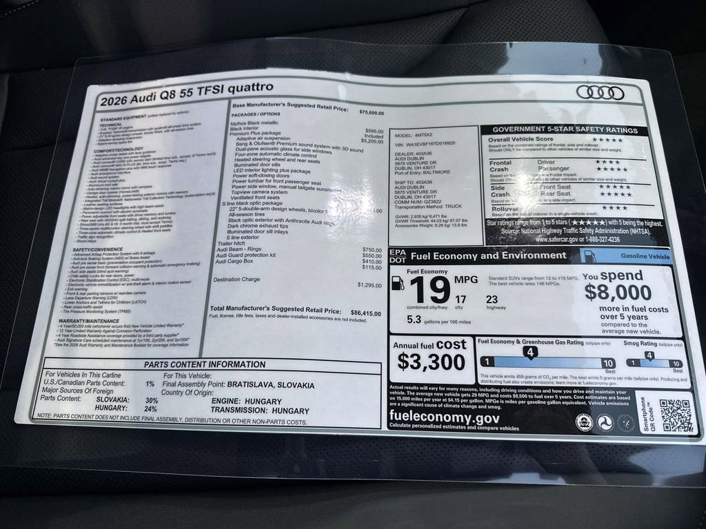 New 2026 Audi Q8 Premium Plus image 34