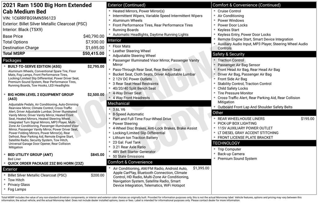 Used 2021 RAM 1500 Big Horn w/ Built-to-serve Edition image 14