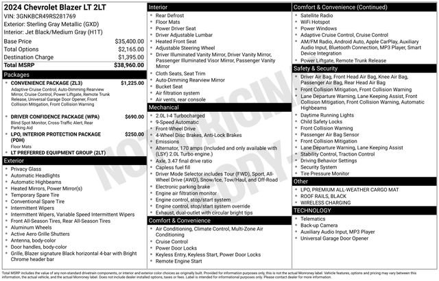 Used 2024 Chevrolet Blazer LT w/ Convenience Package FWD image 11