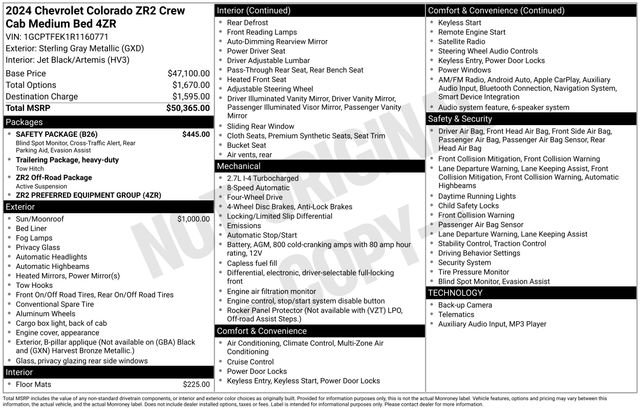 Used 2024 Chevrolet Colorado ZR2 w/ Safety Package image 6