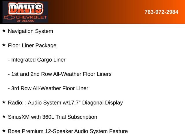 New 2026 Chevrolet Traverse RS w/ LPO, Floor Liner Package AWD/4WD image 5
