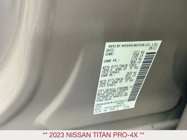 Used 2023 Nissan Titan PRO-4X w/ Pro-4x Convenience Package AWD/4WD image 22