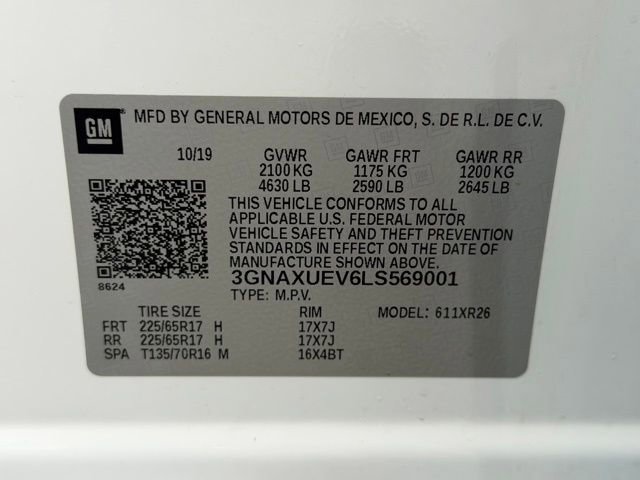 Certified 2020 Chevrolet Equinox LT AWD/4WD image 20