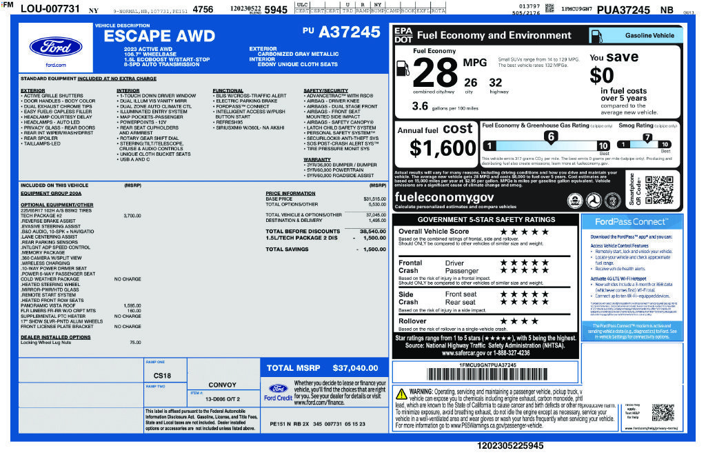Certified 2023 Ford Escape Active w/ Tech Pack #2 AWD/4WD image 8